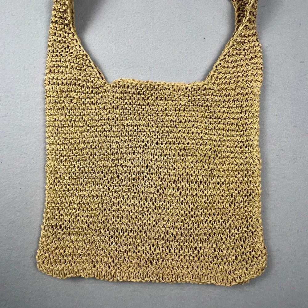 Beach‎ Tote Straw Knit Shoulder Bag Womens Tan Woven Boho Summer Vacation Travel